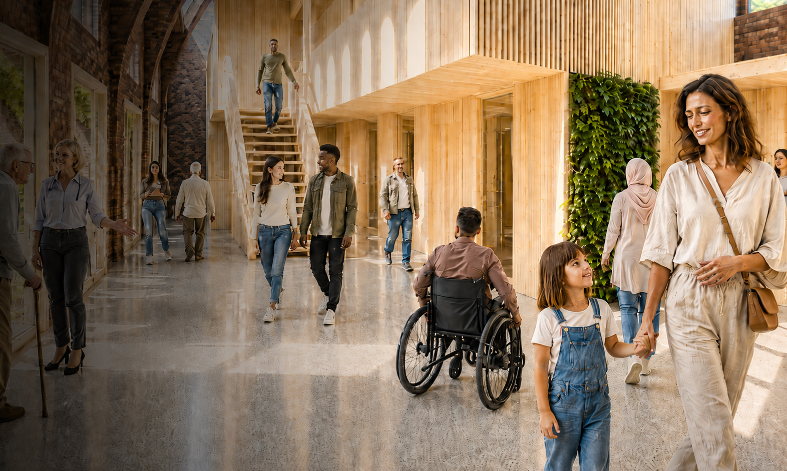 Het interieur van de nevenbestemde kerk van Winkelomheide, ingericht als ZorgToren
